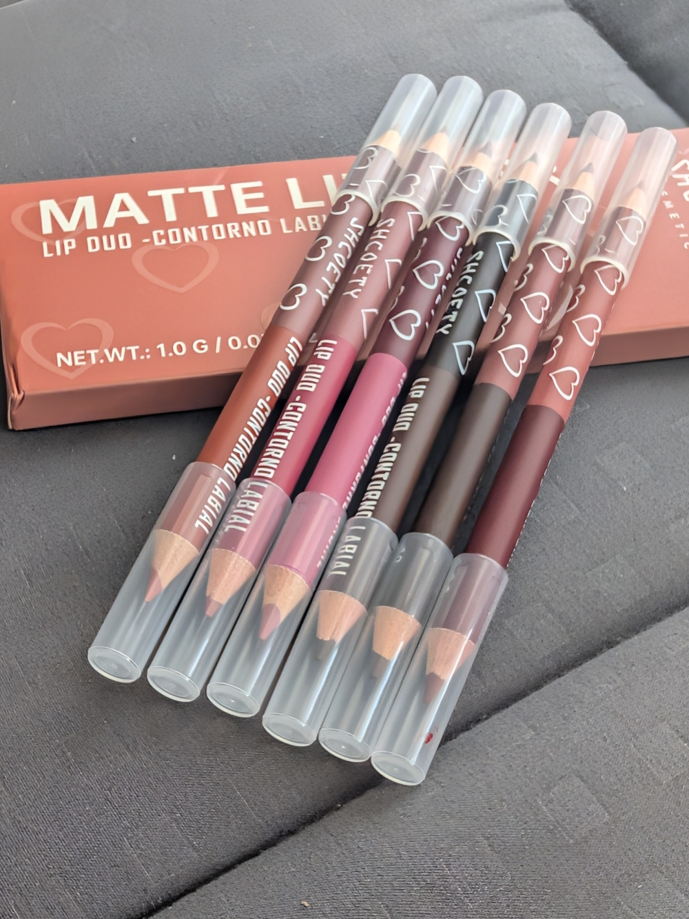 Matte Lip Liner Set — Neutral Brown & Pink Shades